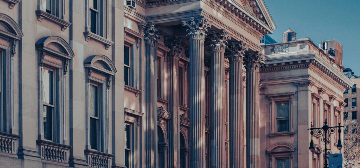 Neoclassical courthouse columns